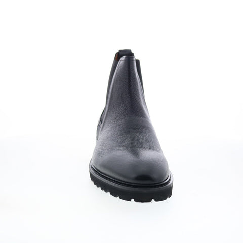 Aquatalia Leighton Waterproof M079002 Mens Black Leather Chelsea Boots