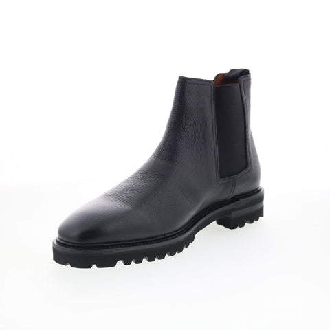 Aquatalia Leighton Waterproof M079002 Mens Black Leather Chelsea Boots