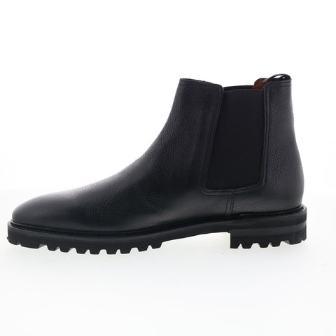 Aquatalia Leighton Waterproof M079002 Mens Black Leather Chelsea Boots