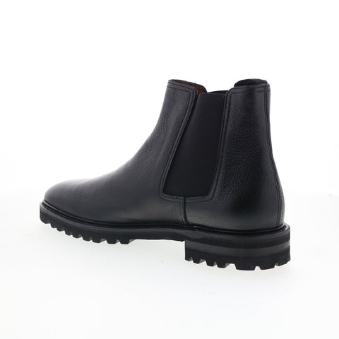 Aquatalia Leighton Waterproof M079002 Mens Black Leather Chelsea Boots