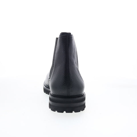 Aquatalia Leighton Waterproof M079002 Mens Black Leather Chelsea Boots