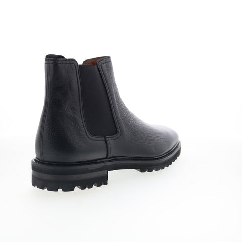 Aquatalia Leighton Waterproof M079002 Mens Black Leather Chelsea Boots