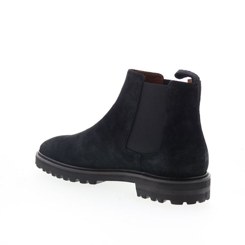 Aquatalia Leighton Waterproof M079101 Mens Black Suede Chelsea Boots