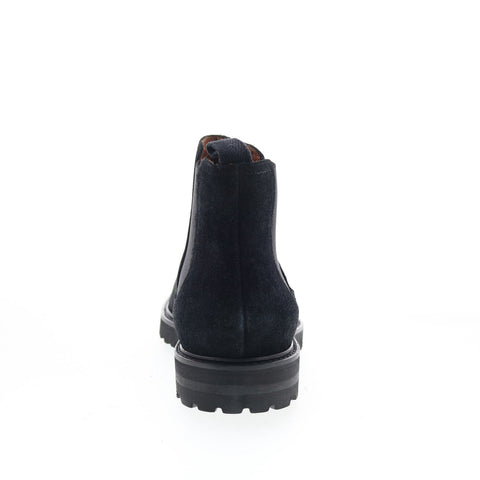 Aquatalia Leighton Waterproof M079101 Mens Black Suede Chelsea Boots