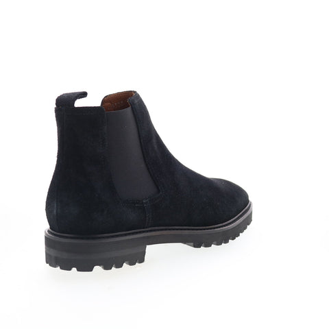 Aquatalia Leighton Waterproof M079101 Mens Black Suede Chelsea Boots