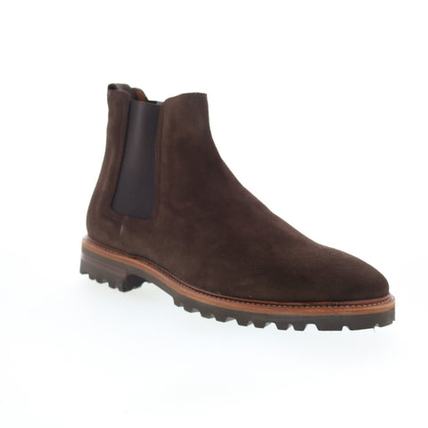 Aquatalia Leighton Waterproof M079135 Mens Brown Suede Chelsea Boots