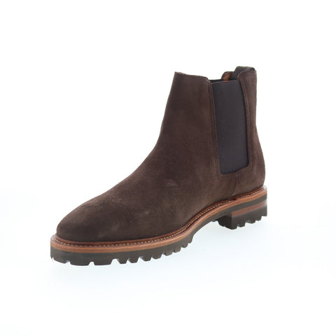 Aquatalia Leighton Waterproof M079135 Mens Brown Suede Chelsea Boots