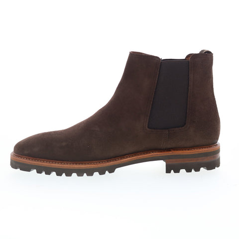 Aquatalia Leighton Waterproof M079135 Mens Brown Suede Chelsea Boots