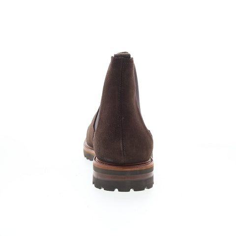 Aquatalia Leighton Waterproof M079135 Mens Brown Suede Chelsea Boots