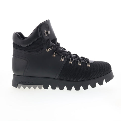Aquatalia Dakota Waterproof M091501 Mens Black Leather Casual Dress Boots