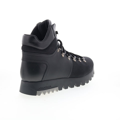 Aquatalia Dakota Waterproof M091501 Mens Black Leather Casual Dress Boots