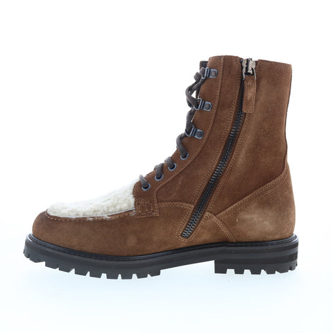 Aquatalia Isaac Waterproof M092736 Mens Brown Suede Casual Dress Boots