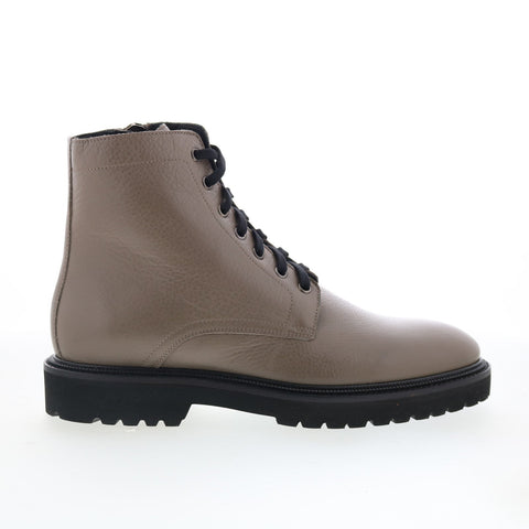 Aquatalia Patrizio Waterproof M093654 Mens Gray Leather Casual Dress Boots