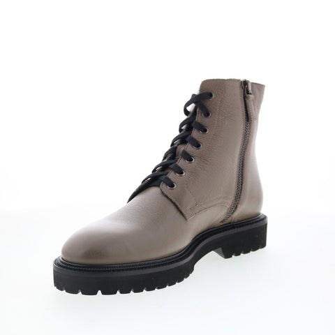 Aquatalia Patrizio Waterproof M093654 Mens Gray Leather Casual Dress Boots