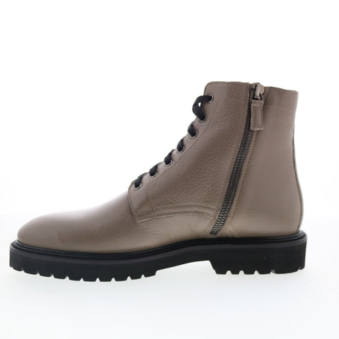 Aquatalia Patrizio Waterproof M093654 Mens Gray Leather Casual Dress Boots