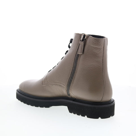 Aquatalia Patrizio Waterproof M093654 Mens Gray Leather Casual Dress Boots
