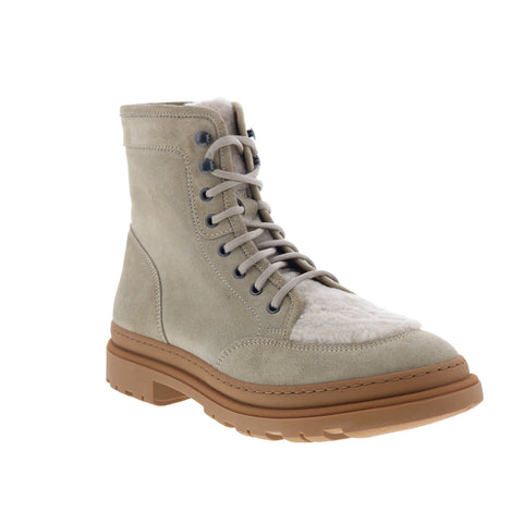 Aquatalia Tristian Waterproof M094072 Mens Gray Suede Casual Dress Boots