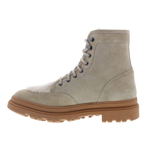 Aquatalia Tristian Waterproof M094072 Mens Gray Suede Casual Dress Boots