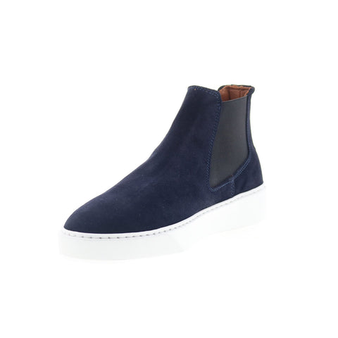 Aquatalia Demario Waterproof M102073 Mens Blue Suede Lifestyle Sneakers Shoes