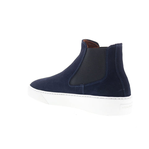 Aquatalia Demario Waterproof M102073 Mens Blue Suede Lifestyle Sneakers Shoes