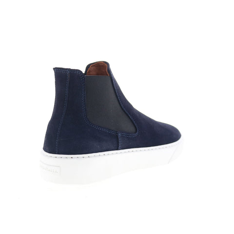 Aquatalia Demario Waterproof M102073 Mens Blue Suede Lifestyle Sneakers Shoes