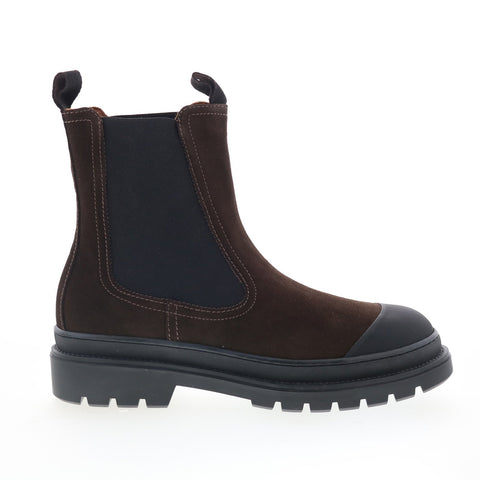 Aquatalia Kent Waterproof M102434 Mens Brown Suede Slip On Chelsea Boots