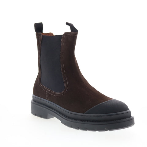 Aquatalia Kent Waterproof M102434 Mens Brown Suede Slip On Chelsea Boots