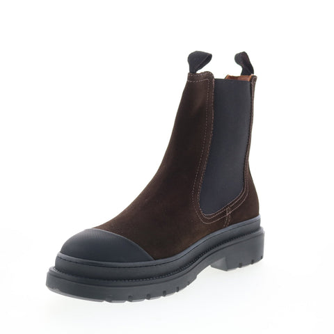 Aquatalia Kent Waterproof M102434 Mens Brown Suede Slip On Chelsea Boots