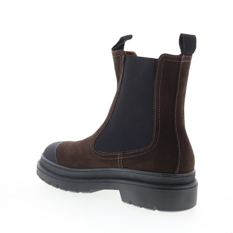 Aquatalia Kent Waterproof M102434 Mens Brown Suede Slip On Chelsea Boots
