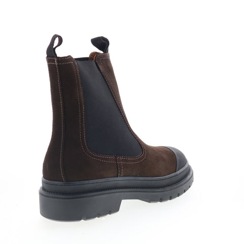 Aquatalia Kent Waterproof M102434 Mens Brown Suede Slip On Chelsea Boots