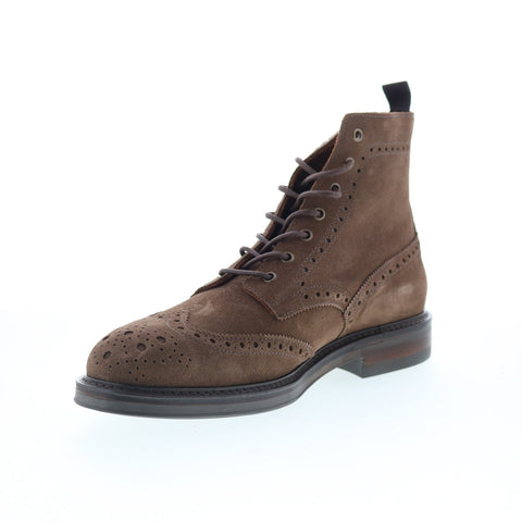 Aquatalia Savino Waterproof M102934 Mens Brown Suede Casual Dress Boots