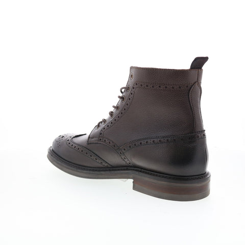 Aquatalia Savino Waterproof M103034 Mens Brown Leather Casual Dress Boots