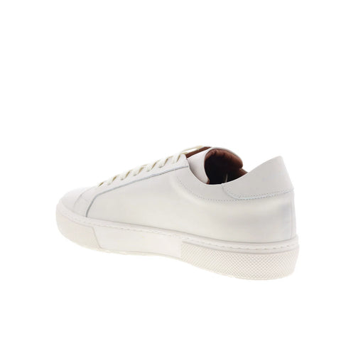 Aquatalia Vic Waterproof M103172 Mens White Leather Lifestyle Sneakers Shoes