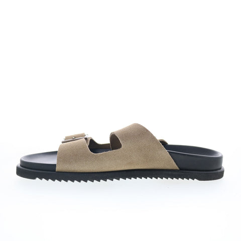 Aquatalia Byron Waterproof M103429 Mens Gray Suede Sandals Slides Shoes