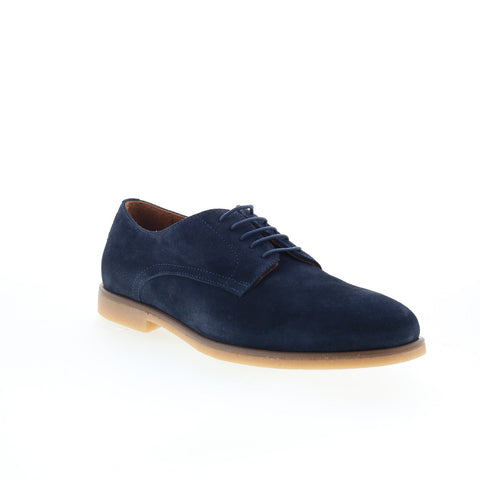 Aquatalia Silvio Waterproof Mens Blue Oxfords & Lace Ups Plain Toe Shoes