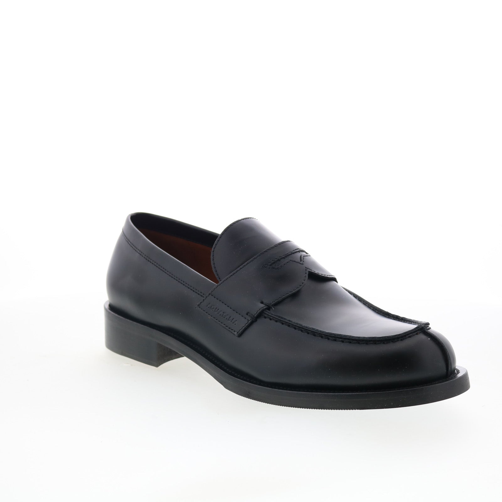 Aquatalia Men\'s Black Loafers Aquatalia Timothy Leather Penny Loafer – AmbrogioShoes main image 4