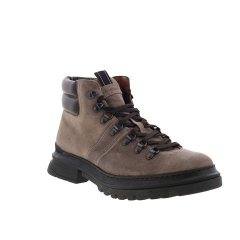 Aquatalia Edwin Waterproof M106730 Mens Gray Suede Lace Up Casual Dress Boots