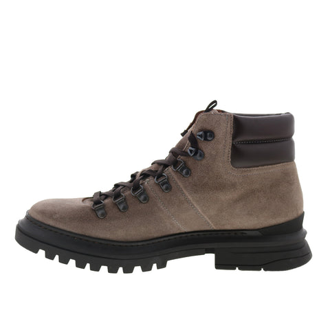 Aquatalia Edwin Waterproof M106730 Mens Gray Suede Lace Up Casual Dress Boots