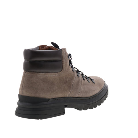 Aquatalia Edwin Waterproof M106730 Mens Gray Suede Lace Up Casual Dress Boots
