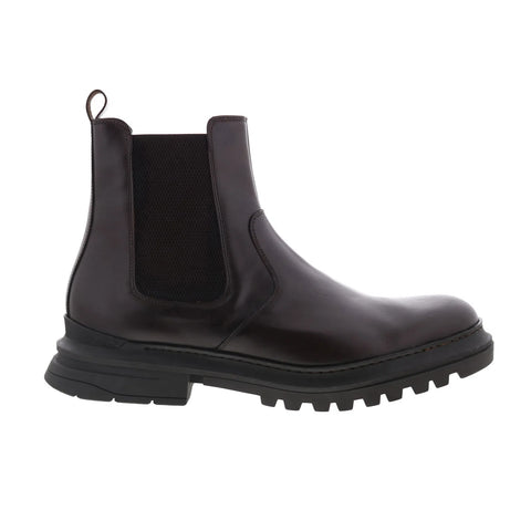 Aquatalia Enrico M106934 Mens Brown Leather Slip On Chelsea Boots