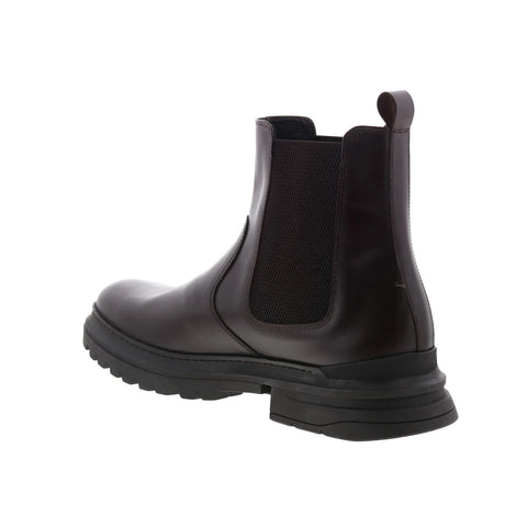 Aquatalia Enrico M106934 Mens Brown Leather Slip On Chelsea Boots