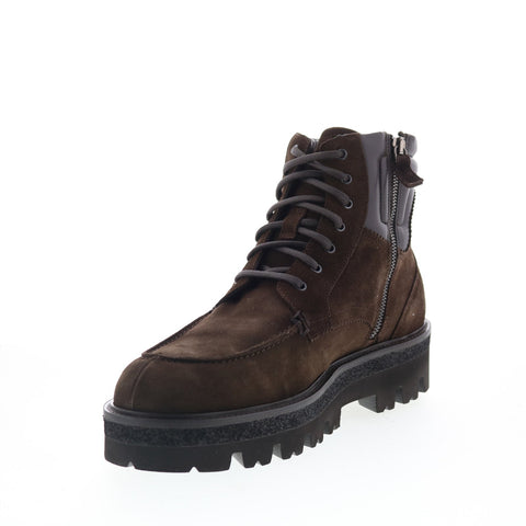 Aquatalia Fortino Waterproof M107333 Mens Brown Suede Casual Dress Boots
