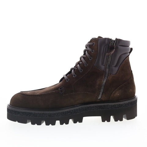 Aquatalia Fortino Waterproof M107333 Mens Brown Suede Casual Dress Boots