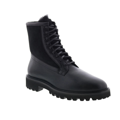 Aquatalia Gitano Waterproof M107401 Mens Black Leather Casual Dress Boots