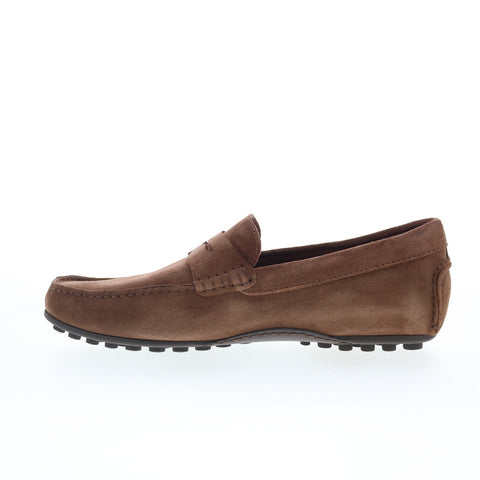 Aquatalia Lucca Waterproof Mens Brown Loafers & Slip Ons Moccasin Shoes