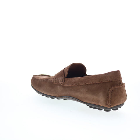 Aquatalia Lucca Waterproof Mens Brown Loafers & Slip Ons Moccasin Shoes