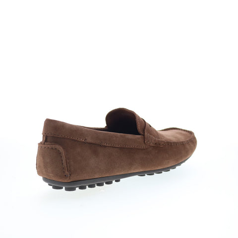 Aquatalia Lucca Waterproof Mens Brown Loafers & Slip Ons Moccasin Shoes