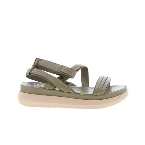 Miz Mooz Punk M38026-101-6934 Womens Gray Leather Platform Sandals Shoes