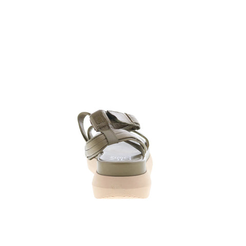 Miz Mooz Punk M38026-101-6934 Womens Gray Leather Platform Sandals Shoes