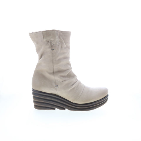 Miz Mooz Zone M50208-101-6477 Womens Gray Leather Zipper Casual Dress Boots